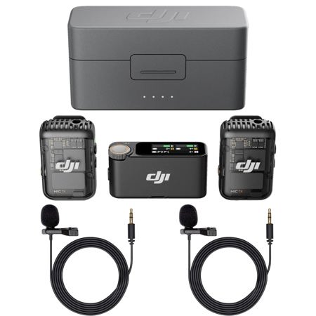 DJI Mic 2 2.4GHz 2-Person Wireless System/Recorder, Charger, 2x Lavalier  Mics CP.RN.00000325.01 K