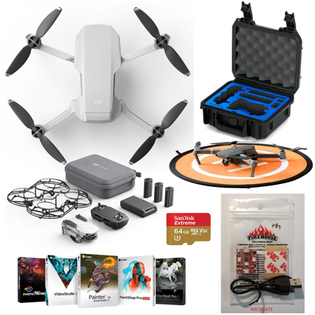 DJI Mavic Mini Fly More Combo W/64GB MicroSDXC Card/GoPro Case/White Strob/Pad