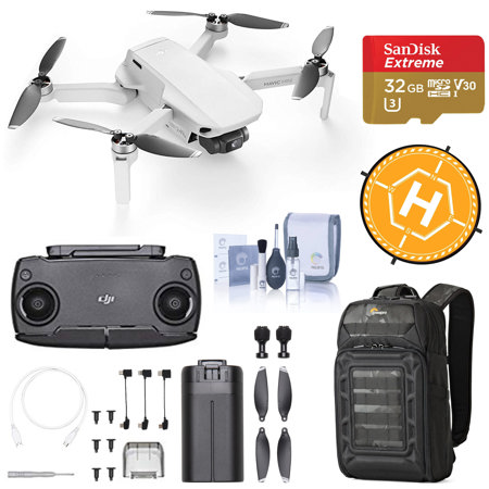 DJI Mavic Mini Deluxe Kit W/32GB MicroSDHC Card/ Lowepro Backpack/ Landing Pad