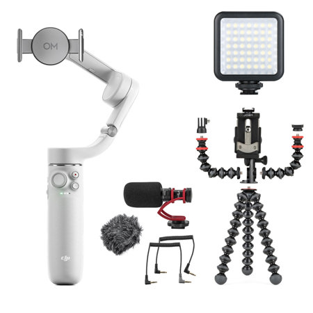 DJI OM 5 Handheld Smartphone Gimbal, Athens Gray with JOBY GorillaPod Mobile Rig