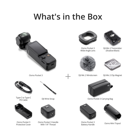 DJI Osmo Pocket 3 Gimbal Camera Creator Combo CP.OS.00000302.01