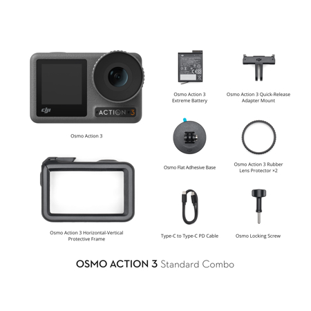 USED DJI Osmo Action 3 4K Camera Standard Combo