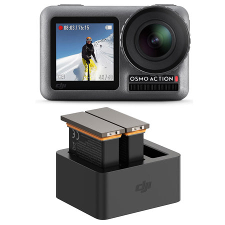 DJI Osmo Action 4K HDR Camera with DJI Part 3 Charging Kit
