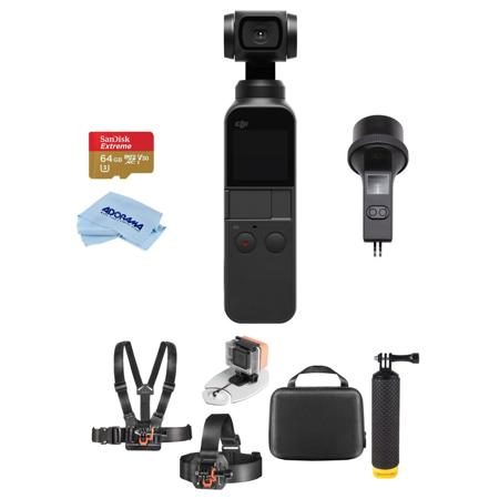 DJI Osmo Pocket 3-Axis Gimbal Handheld Camera With Osmo Pocket Waterproof Bundle