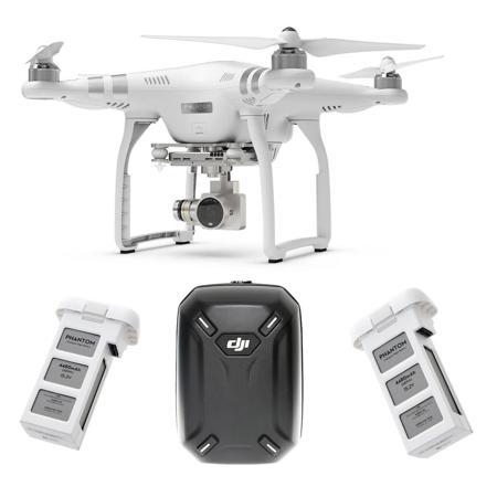 DJI Phantom 3 Advanced Quadcopter Aircraft with 3-Axis Gimbal and 2.7K Video Camera - Bundle with DJI Hardshell Backpack, Spare Battery