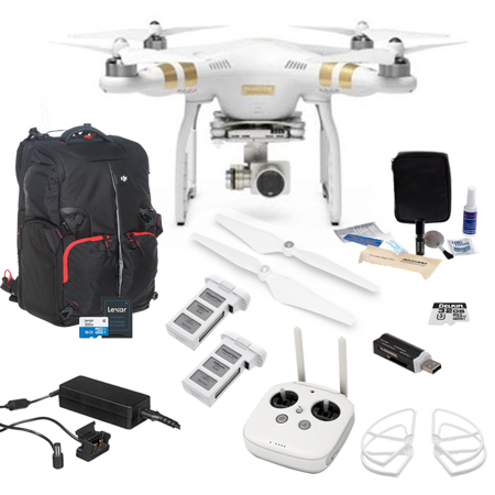 DJI Phantom 3 Professional Drone + Extra Battery + Accessory Pack