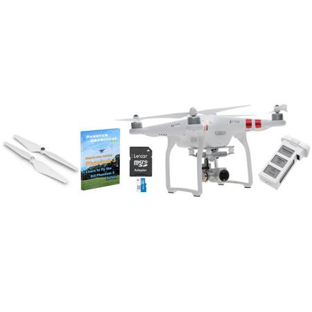 DJI Phantom 3 Standard Quadcopter w/Spare Battery + 32GB Card + Accessory Bundle