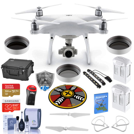 DJI Phantom 4 Advanced + Quadcopter Drone With Remote Controller And Acc Bundle