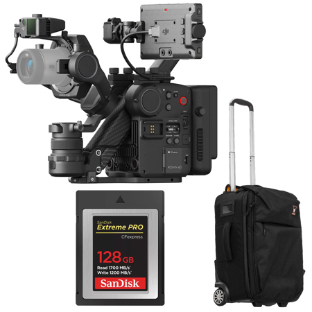 DJI Ronin 4D 4-Axis 6K Cinema Camera 6K Combo Kit, Bundle with 128GB Type-B Memory Card, Roller Bag