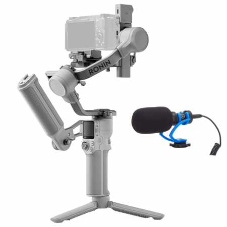 DJI RS 4 Mini Combo Gimbal Stabilizer + Compact Condenser Shotgun Microphone