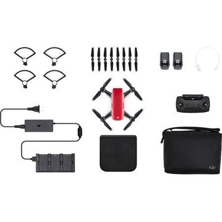 DJI Spark Mini Drone - Fly More Combo - Lava Red