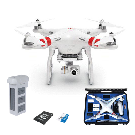 DJI Phantom 2 Vision + v3.0 Quadcopter Drone w/14MP 1080p Camera w/Cs/Batry/32GB
