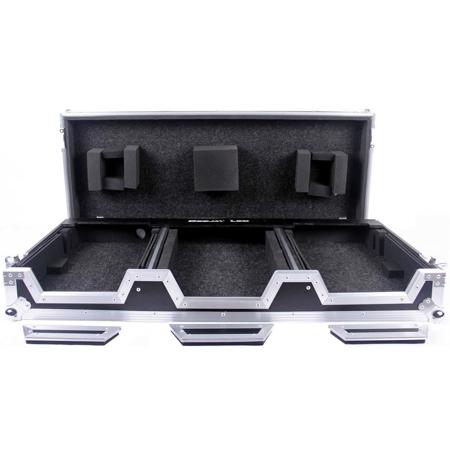 Deejay LED Fly Drive Case for Two Pioneer CDJ2000 CD Player and One DJM900 Nexus Mixer with Low Profile Wheels