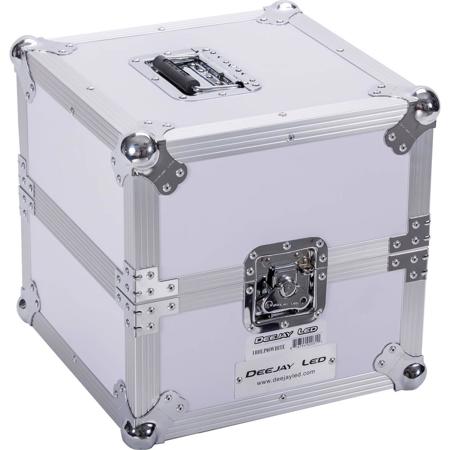 Deejay LED Fly Drive Heavy Duty Deluxe LP Case for 80 LP Records - White