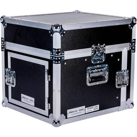 Deejay LED Fly Drive Case 10U Space Slant Mixer Rack / 6U Vertical Rack System