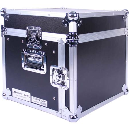 Deejay LED Fly Drive Case 8U Space Slant Mixer Rack / 6U Space Vertical Rack System with Full AC Door