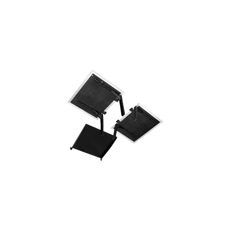 Deejay LED Two Side Wings for M-Series 6U Slant Racks and DJ Coffin Folding Stands Includes 1U-Space Rack Shelf