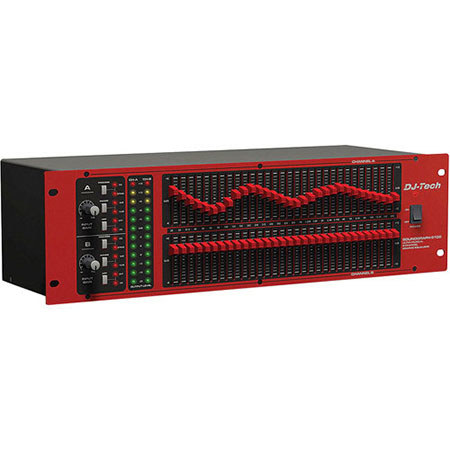 DJ Tech 2-Channel 31-Band Graphic Equalizer with 1/4" TRS and XLR Connectors