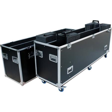 Deejay Hard Fly Drive LED Case for Two 80" or 90" LED / Plasma TVs or Monitors