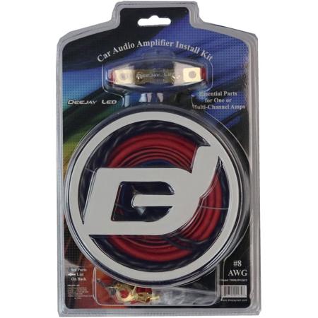 Deejay LED Auto Amplifier Installation Kit for Car or Truck, 8 ga.