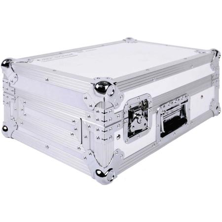 Deejay LED Coffin Case For 2 TT, Standard Style Position, Laptop Shelf - White