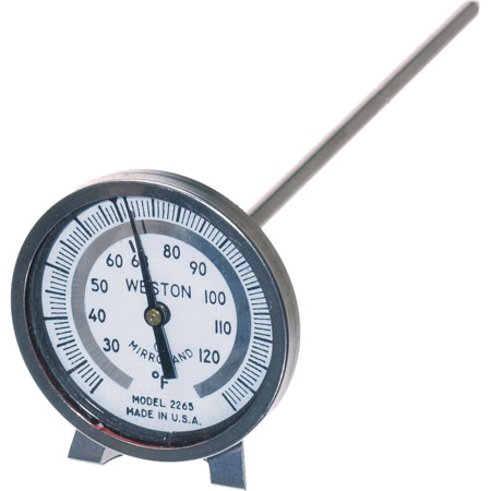 Weston Analog, Small Dial Faced Stem Thermometer