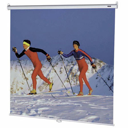 Da-Lite Class-Rite Classroom Manual Wall or Ceiling 50x50" Matte White Surface