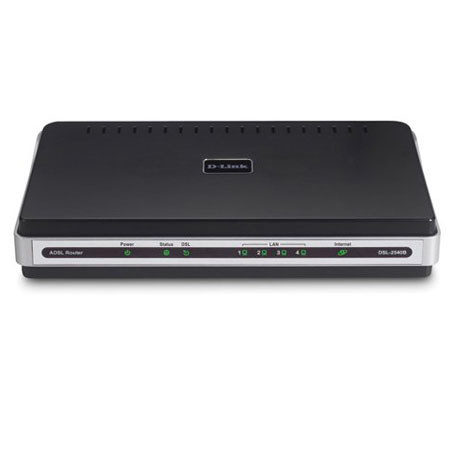 D-Link DSL-2540B ADSL2/2+ Modem with 4-Port Ethernet Router