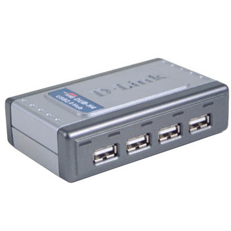 D-Link DUB-H4 USB 2.0 Hub w/ 480Mbps Data Transfer Rate