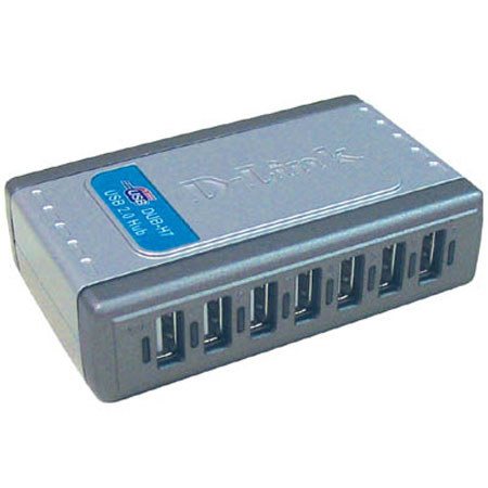 D-Link DUB-H7 USB 2.0 Hub w/ 480Mbps Data Transfer Rate