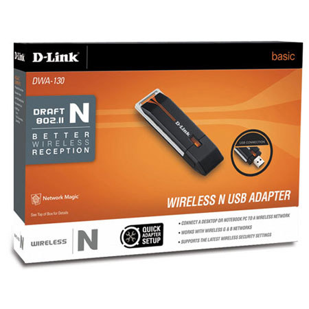 D-Link DWA-130 Wireless N USB Adaptr, 802.11g Networks