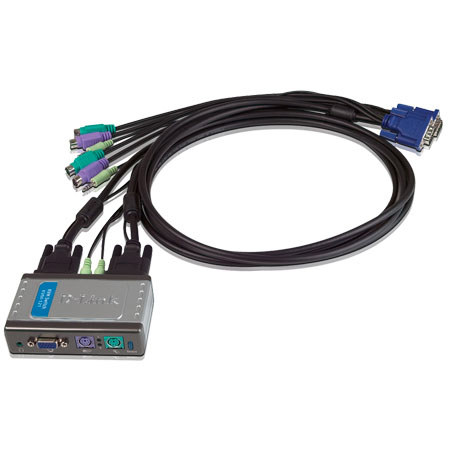 D-Link 2-Port PS/2 KVM Switch with Audio Support