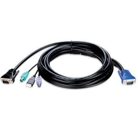 D-Link KVM-402 10' 4-in-1 PS2 USB KVM Cable