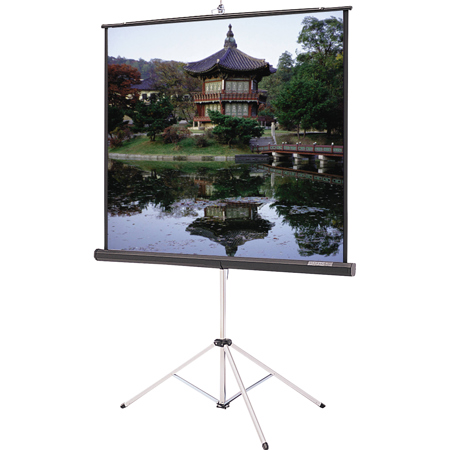 Da-Lite Picture King Tripod Mntd w/Gray Carpeted Housing, 43x57" Matte White
