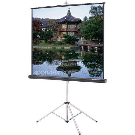 Da-Lite Picture King Tripod Mounted Projection Screen, 60x60", 85" Diagonal, Silver Matte Surface.
