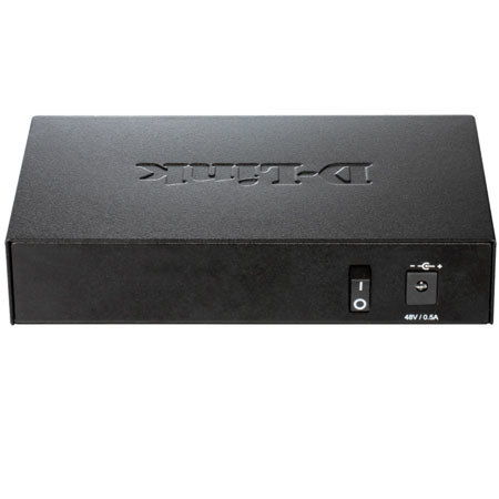D-Link 5-Port Fast Ethernet Unmanaged Metal Desktop Switch with 1 PoE Port