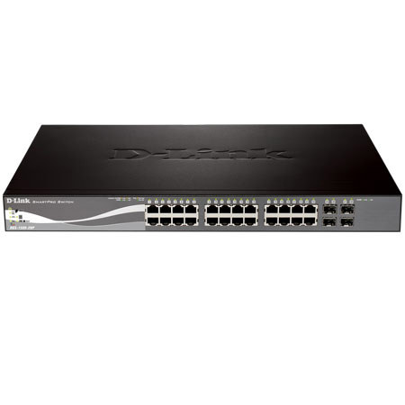 D-Link DGS-1500-28P SmartPro 24 Port Gigabit PoE Switch with 4 SFP Slots
