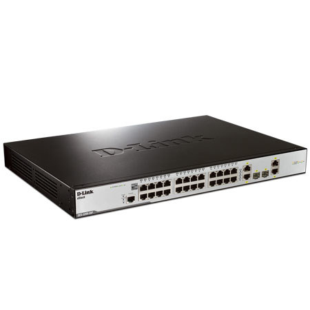 D-Link 24 Port 10/100 xStack PoE L2 Managed Switch