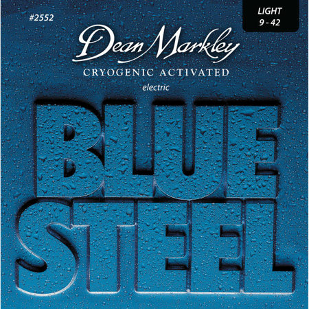 Dean Markley Blue Steel Cryogenic Activated Electric Guitar Strings, Light, 9-42 Gauge, 6-String Set