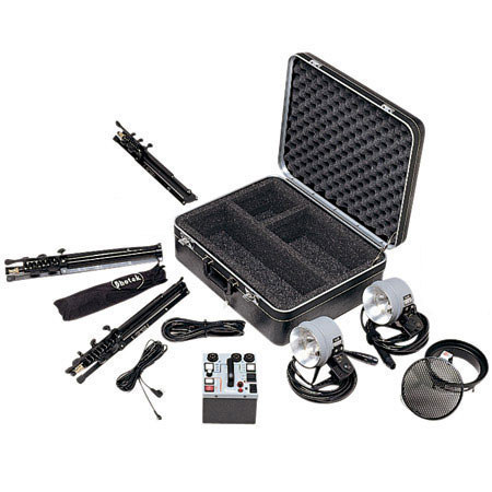 Dynalite Dyna-lite M-52BTPS Basic Package System with 1-M500XL Power Pack, 2-1015 Heads, Umbrella, 2-Stands, Grid Holder & 1-40 Degree Grid.