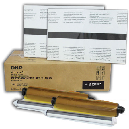 DNP 8x10" Duplex Ribbon Media Kit for DS80DX Printer, 65 Prints, 2 Pack