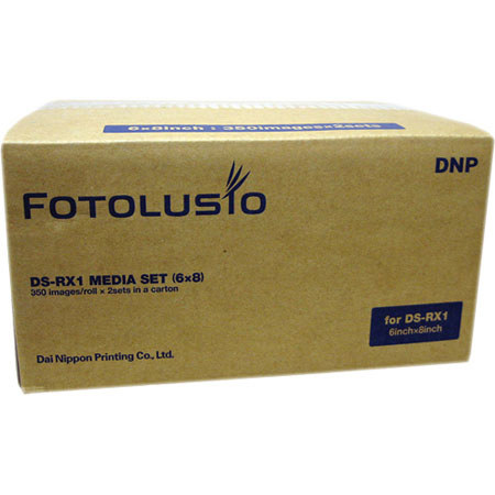 DNP 6x8" Media, 350 Prints Per Roll, 2 Rolls for RX1 (not for new RX1HS printer)