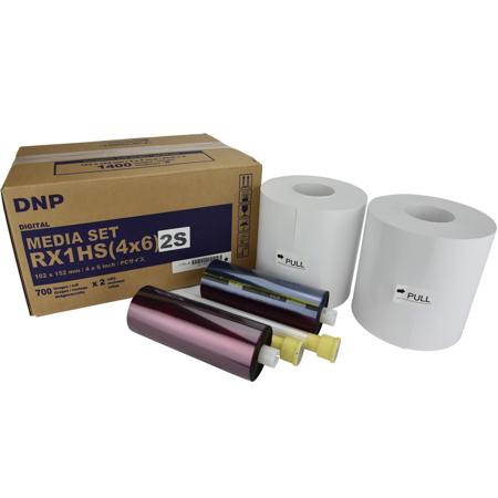 DNP DS-RX1HS Perforated Printer Media, 4x6", Center Perf, 2-Pack