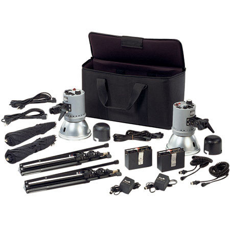 Dynalite 2-UNI400JR Kit with Two Monolights, Case