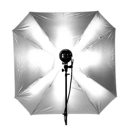 Dynalite UQSS-48 Black Backed Quad Square 48" Silver Umbrella