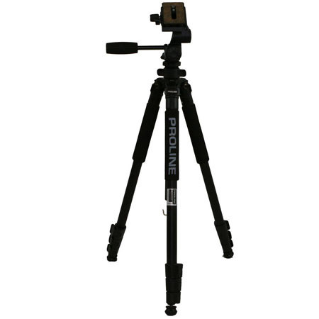 Dolica 68" 4-section Aluminum Tripod with Pan Head - Black