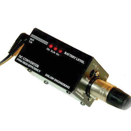 Dolgin Engineering 7.2v DC Converter XLR Input & LEDs for Panasonic DVX,HVX,DVC