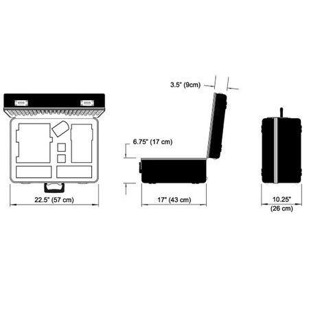 DedolightHeavy Duty Transport Case with Wheels Holds One DLH400D Light Head