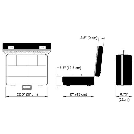 Dedolight Heavy Duty Molded Plastic Transport & Shipping Case with Dividers f/KX