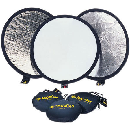 Dedolight 12" Circular Collapsible Disc Reflector, Soft Gold / White #DFGW30